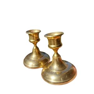 Vintage brass candle holders